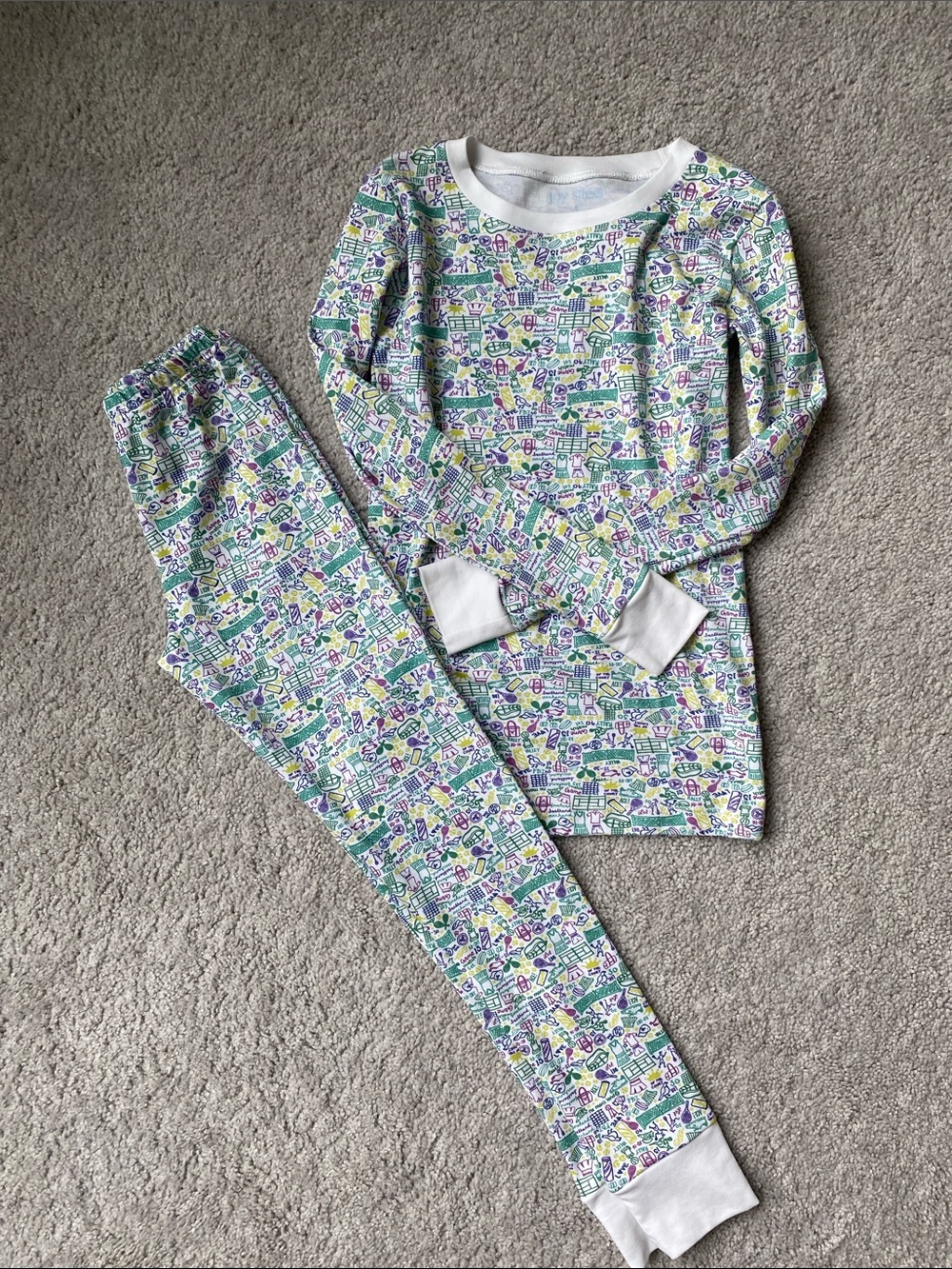 Kids Tennis Print Pajama Set size 8